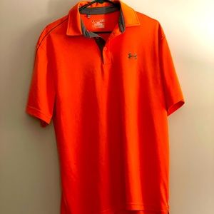 Orange Under Armour polo. Size XL